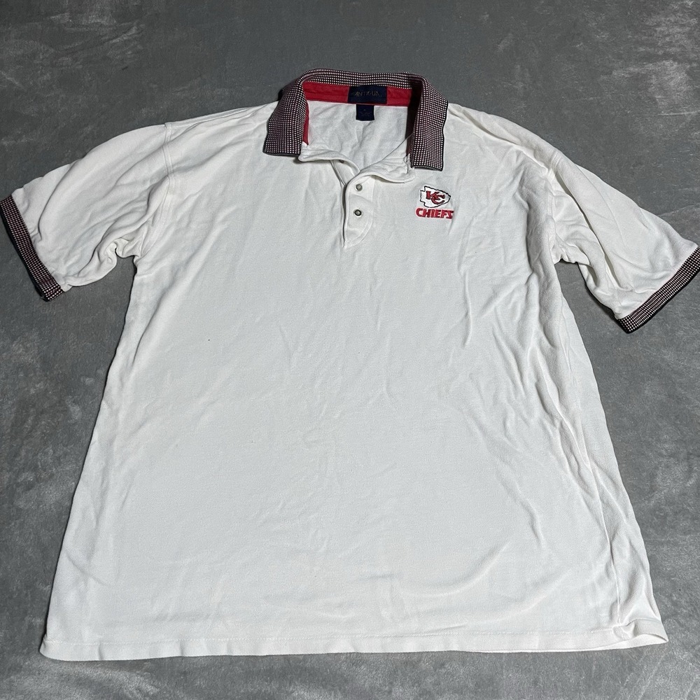 Vintage Antigua Kansas City Chiefs Polo Shirts Mens XL Embroidered‎ Golf
